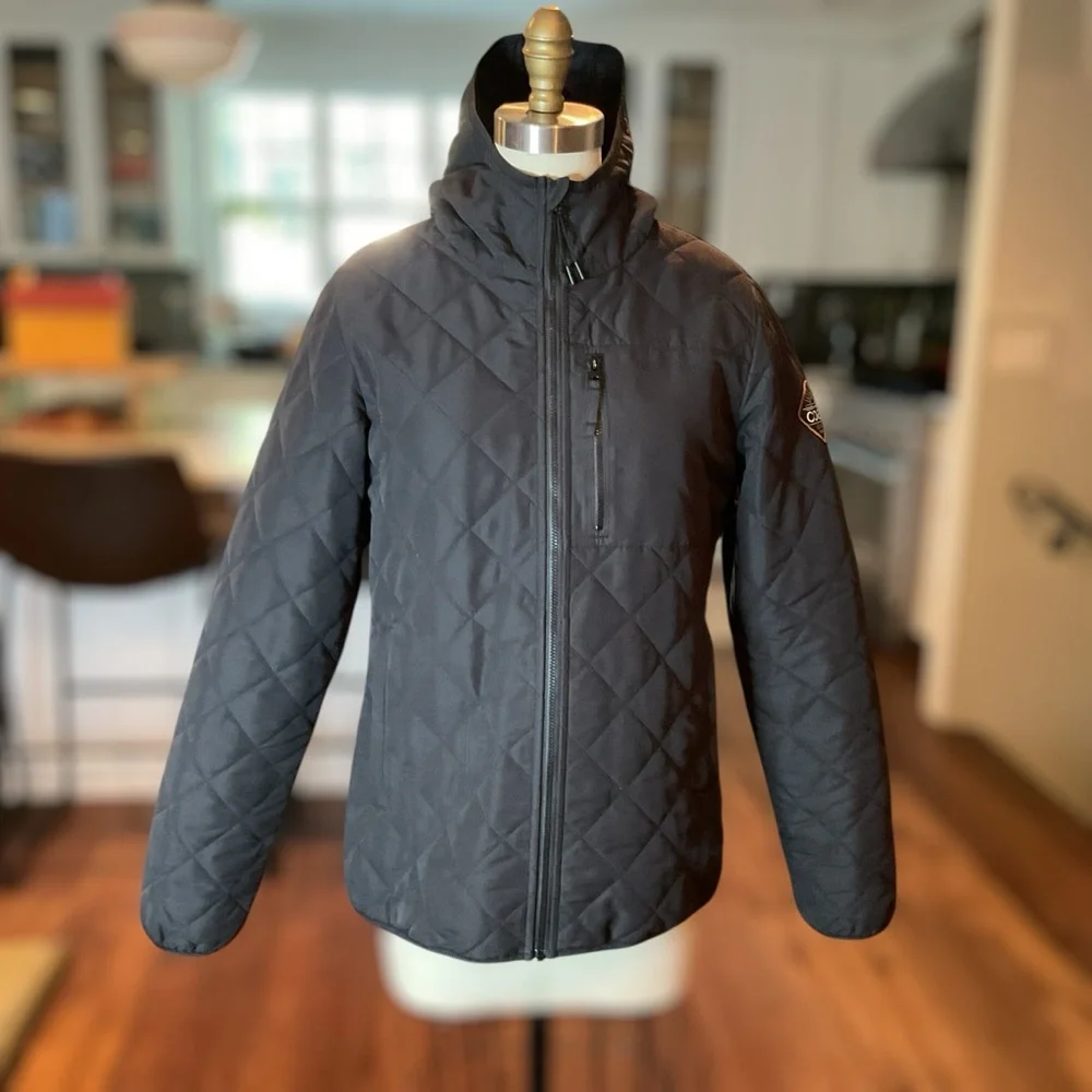 COAL Women’s Quilted Black Charcoal Snowboard Lightweight Jacket Small EUC
